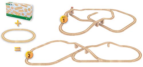 BRIO World 33772 Großes Schienensortiment 50 Teile - Schienen Set Eisenbahn - Kleinkindspielzeug empfohlen für Kinder ab 3 Jahren – Bild 6