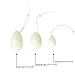 Jade Yoni Egg for Women, Predrilled with Unwaxed String for Pelvic Muscle Kegel Exercise Genuine Natural Nephrite Egg Set of 3 Gift Pack