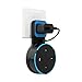 H.VIEW Echo Dot Wall Mount Holder Stand for 2nd Generation,Full Protection Shelf,A Space-Saving Solution for Your Smart Home Speakers, Hide Wires,Build-in Cable Management -Black