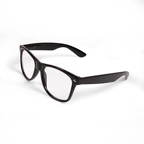 Kangaroo Black Superhero Nerd Glasses – Black Frame Fake Nerd