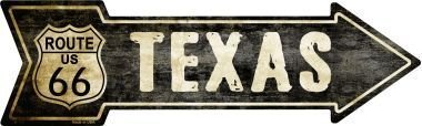 Smart Blonde Outdoor Decor Vintage Route 66 Texas Novelty Metal Arrow Sign A-129