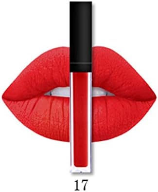 18 Colors Fashion Waterproof Lip Gloss Matte Velvet Long Lasting Lipstick Pencil Cosmetic Halloween Gift Liquid Colour Glamorous Creative Charming Of Beauty Makeup Hydrating Moisturizer(#17)