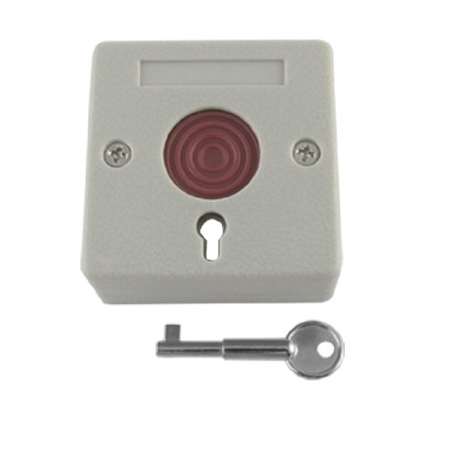 uxcellÂ® DC 12V Square Home Office Emergency Panic Button Ash-colored