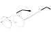 Agstum Retro Round Metal Non-Prescription Eyeglasses Frame with Spring HInge Clear Lens (Silver, (Small size) 42)
