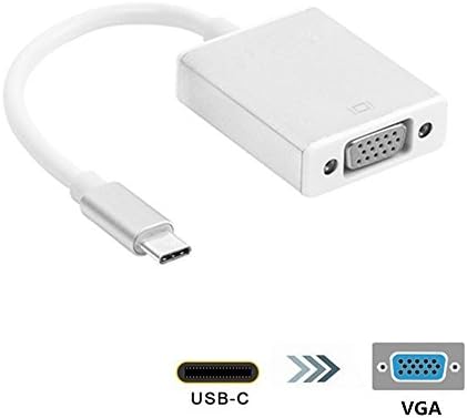 USB C to VGA Adapter, BTGGG USB 3.1 Type C to VGA Adapter for Apple MacBook Series, Galaxy Note 8/S8/S8 Plus, Chromebook Pixel, Dell XPS 13 and More USB C Devices