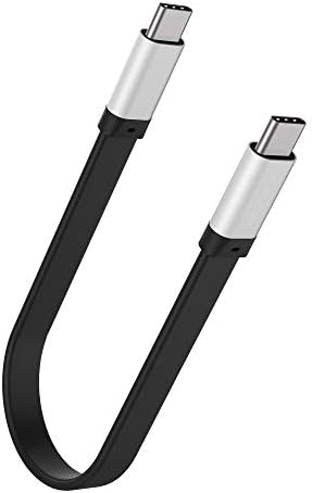 Usb C To Usb C Short Cable 0 72ft 3 1 Gen2 10gbps 100w 4k Video Fast Data Transfer Charging Type C Male To Male Short Cable For Galaxy S9 S10 Macbook Pro Ipad