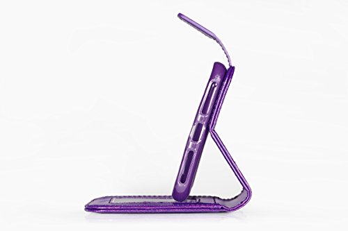 iPhone 8 Plus Case, iPhone 7 Plus Case, HLCT PU Leather Wallet Case, With Soft TPU Protective Bumper, Built-In Stand Kickstand, Cash And Card Pockets (Purple)