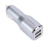Car charger- Tranesca 24W Dual USB car charger for iPhone 7/7 plus/iPhone 6s/iPhone 6/iPhone 5s,iPad Air/iPad Pro;Samsung Galaxy Note Series and other Android and iOS devices (Silver)