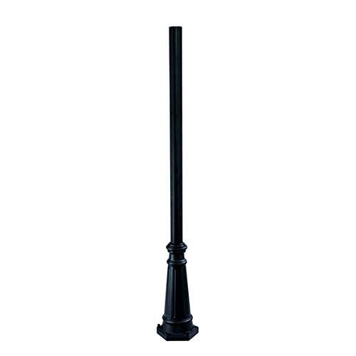 Acclaim C6BK Surface Mount Posts Collection Fluted Outdoor Post Light, 6', Matte Black
