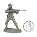 Civil War Wounded Artillery & Cavalry Plastic Army Men: Set of 10 GRAY 54mm Figures and 2 Horses - 1:32 scale