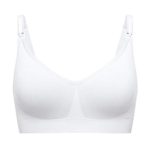 BRAVADO! DESIGNS Women's Body Silk Seamless Nursing Bra and Maternity Bra, White, Large - Thumbnail 5