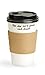 DISPOSABLE 16 ounce COFFEE PAPER HOT CUPS -set of 100, Lids, Cardboard Sleeves, To-Go Coffee Cups- hot or cold travel drink mug for Coffee, Tea and Hot Chocolate - Cuppa Motivation (variety 1)