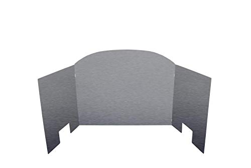 RealFyre Traditional Three Panel Fyreback (FBS-24), Satin Stainless, 24 Inch