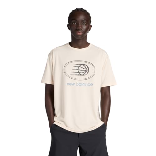 [ニューバランス] MT53615 メンズ バスケット 半袖Tシャツ 吸水速乾性 スポーツグラフィックトレーニングショートスリーブシャツ