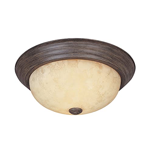 Designers Fountain 11 in Rustic 2-Light Flush Mount