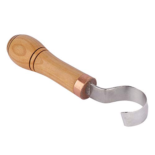 Wood Carving Hook Knife. Spoon Carving Tool for Spoons, Bowls, kuksa and Cups carvings - Right Handed - Basic Crooked Knife for Professional Spoon Carvers and Beginners - by STAMESKY. (Right Handed)