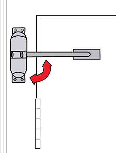 Yale P-YSMDC-WH Surface Mounted Door Closer, Spring Loaded with Adjustable Tensioner, Automatic Closure of Doors Up to 50 kg - Image 3