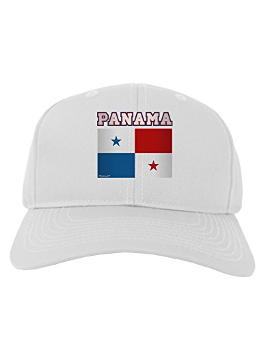 TooLoud Panama Flag Adult Baseball Cap Hat - White