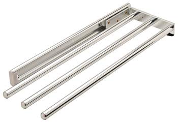 3 Bar Chrome Finish Pull-Out Extending Towel Rack