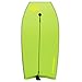 Goplus 41 inch Super Bodyboard Body Board EPS Core, IXPE Deck, HDPE Slick Bottom with Leash, Light Weight Perfect Surfing for Kids and Adults (Green+Yellow)