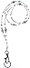 Hidden Hollow Beads Super Slim White Women's Beaded Lanyard, 34