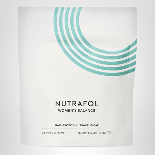 Nutrafol Women's Balance Hair Growth Supplements, Ages 45 and Up, Clinically Proven for Visibly Thicker Hair and Scalp Coverage in 3-6 Months, Dermatologist Recommended - 1 Month Supply Refill Pouch