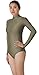 JustinCostume Women's High Neck Long Sleeved Spandex Leotard Bodysuit
