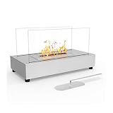 Regal Flame Avon Ventless Indoor Outdoor Fire Pit Tabletop Portable Fire Bowl Pot Bio Ethanol Fireplace in Stainless Steel - Realistic Clean Burning Like Gel Fireplaces, or Propane Firepits