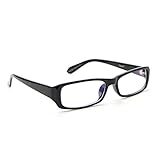 Cyxus Blue Light Blocking [Lightweight TR90] Glasses for Anti Eye Strain Headache Computer Use Eyewear, Men/Women (8007, Black)