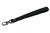 Black Buckle Newest Genuine Leather Replacement Wrist Strap For Clutch/Wristlet/purse/pouch (Black)