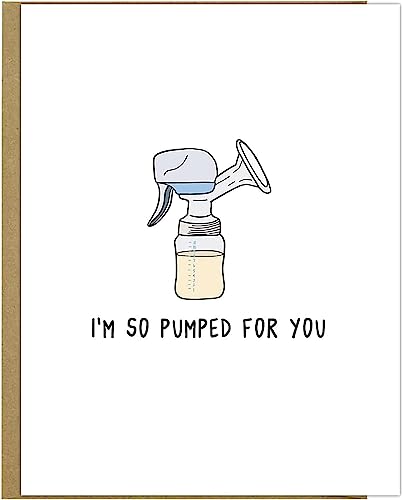 rockdoodles New Baby Card, New Mom Card & Pregnancy Gifts For Women, Best Gifts For Expecting Mom, Postpartum Mommy Gifts and New Mother Cards (So Pumped)