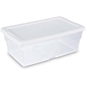 Sterilite 16428012 6 Quart White Storage Box (Pack of 24)