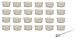 Hinge Top Plastic Containers for Lip Balms, Samples, Pills - 24 pk with Pipette (Natural 1/2 oz)