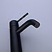 TRUSTMI Matte Black Bathroom Faucet, Single Lever Single Hole Bathroom Sink Faucet, Brass