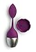 Tea Infuser, Steeper Strainer Silicone and Stainless Steel Mesh Basket for Loose Leaf Tea, Eco-friendly Gift or Tea Maker By Tea Commission (3, Yellow Blue Purple + Coaster)