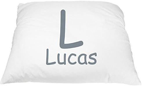 Personalized Monogrammed Pillowcase, Custom Pillowcases Personalized, Decorative Pillowcase, Personalized Pillows for Kids, Gender Neutral Bedding, Microfiber Standard 20 x 30 inches (Lucas)