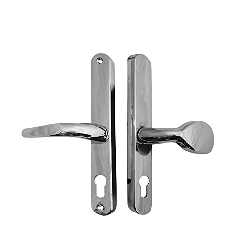 WP WindowParts Original Lever/Pad Inline Door Handle to Suit Fullex Locks 68mm PZ Centre - Universally Handed (Chrome)