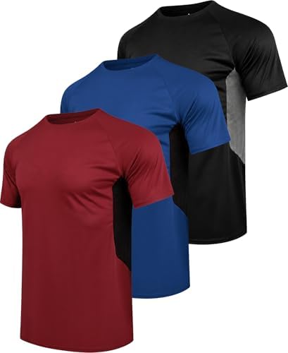 Amazon.com: Men's Workout Short Sleeve Athletic Gym T-Shirts 3