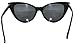 Women's Vintage Cat Eye Smoke Lens Sunglasses Black Frame