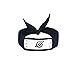 Leaf Village Logo Plated Headband Forehead Protector Cosplay Accessories for Fans - Black