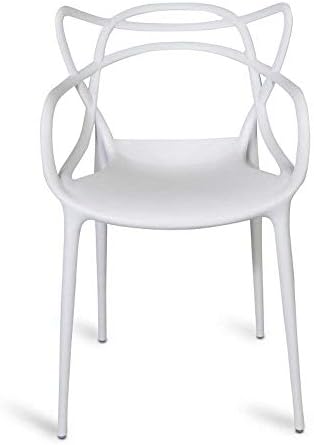 chairs4you Master Inspired White Chair for Office, Living Room, Dining Room, Patio, Garden, Kitchen Outdoors