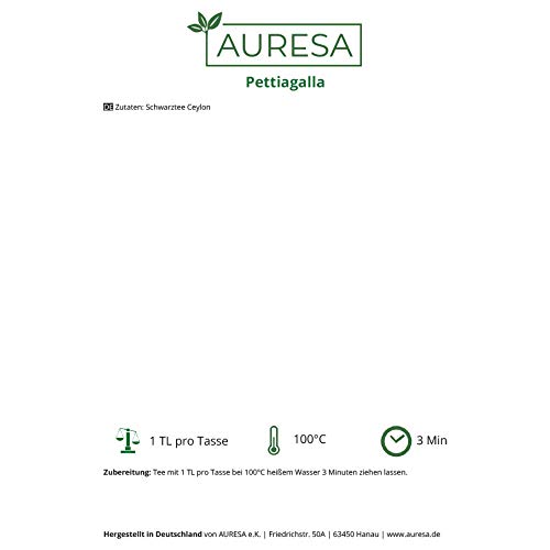 AURESA Schwarztee Pettiagalla im Glas | Loser Ceylon Tee - 80g | Wiederverwendbare Glasflasche mit Korkverschluss – Bild 5