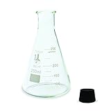 250ml Narrow Mouth Erlenmeyer Flask, 3.3 Borosilicate Glass, Karter Scientific 213G20 (Pack of 8)