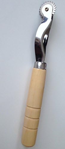 1 Pieces Decorative Wooden Handle Metal Head Tracing Tools Wheel Serrated Edge Sewing Pattern Notions Needle Dressmaking Crafts Mini Diameter 19cm X 6" Length