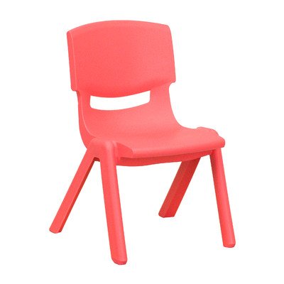 10.75" Plastic Classroom Chair Seat Color: Red