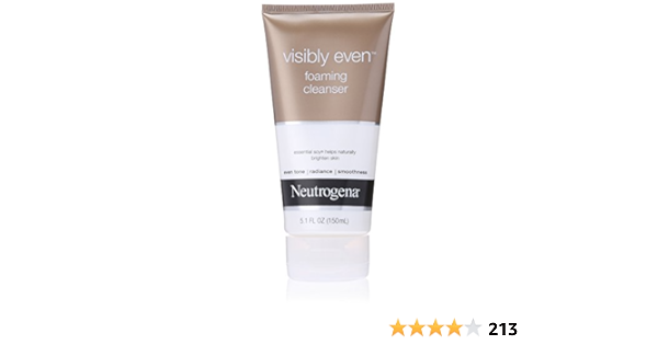 neutrogena visibly even foaming cleanser