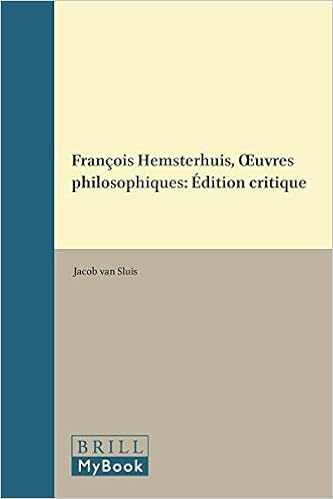 Ebook Téléchargement Gratuit François Hemsterhuis Oeuvres - 