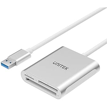 Unitek USB SD Card Reader, USB 3.0 Memory Card Reader Writer Compact Flash Card Adapter for CF/SD/TF Micro SD/Micro SDHC/MD/MMC/SDHC/SDXC UHS-I Card for Windows, Mac - Aluminum [Upgrade Version]