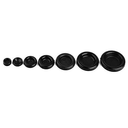 Whitelotous 170pcs Multi-function Rubber Grommets Electrical Wire Gasket Kit for Car Firewall Hole Plug Set