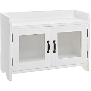 Amazon.com: MyGift Antique White Wood Kitchen & Bathroom ...